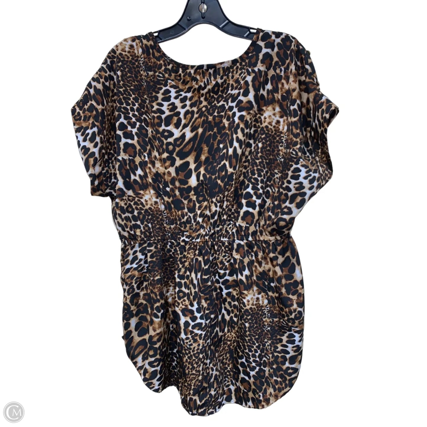 Top Short Sleeve By Cmf In Animal Print, Size: 2x