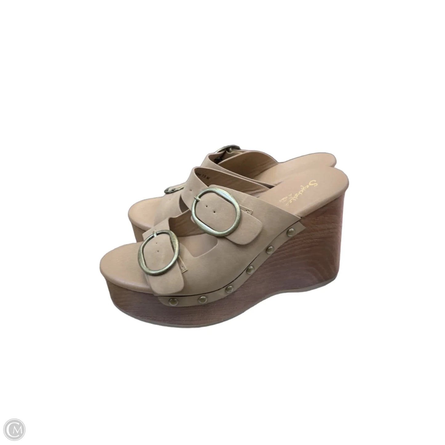 Sandals Heels Wedge By Seychelles In Tan, Size: 7.5