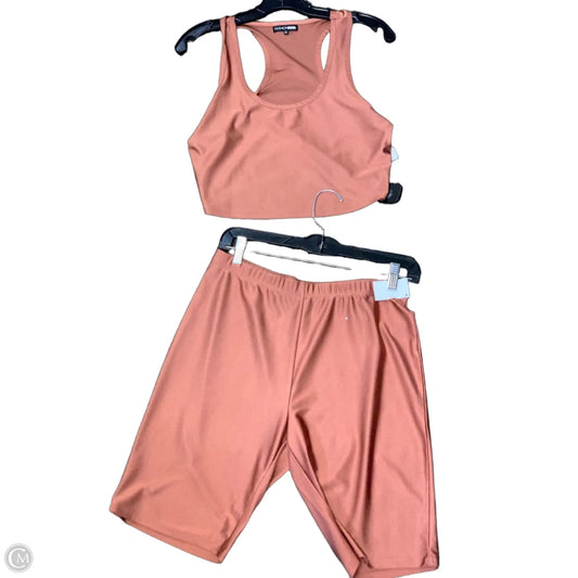 Athletic Shorts 2pc By Fashion Nova In Bronze, Size: L