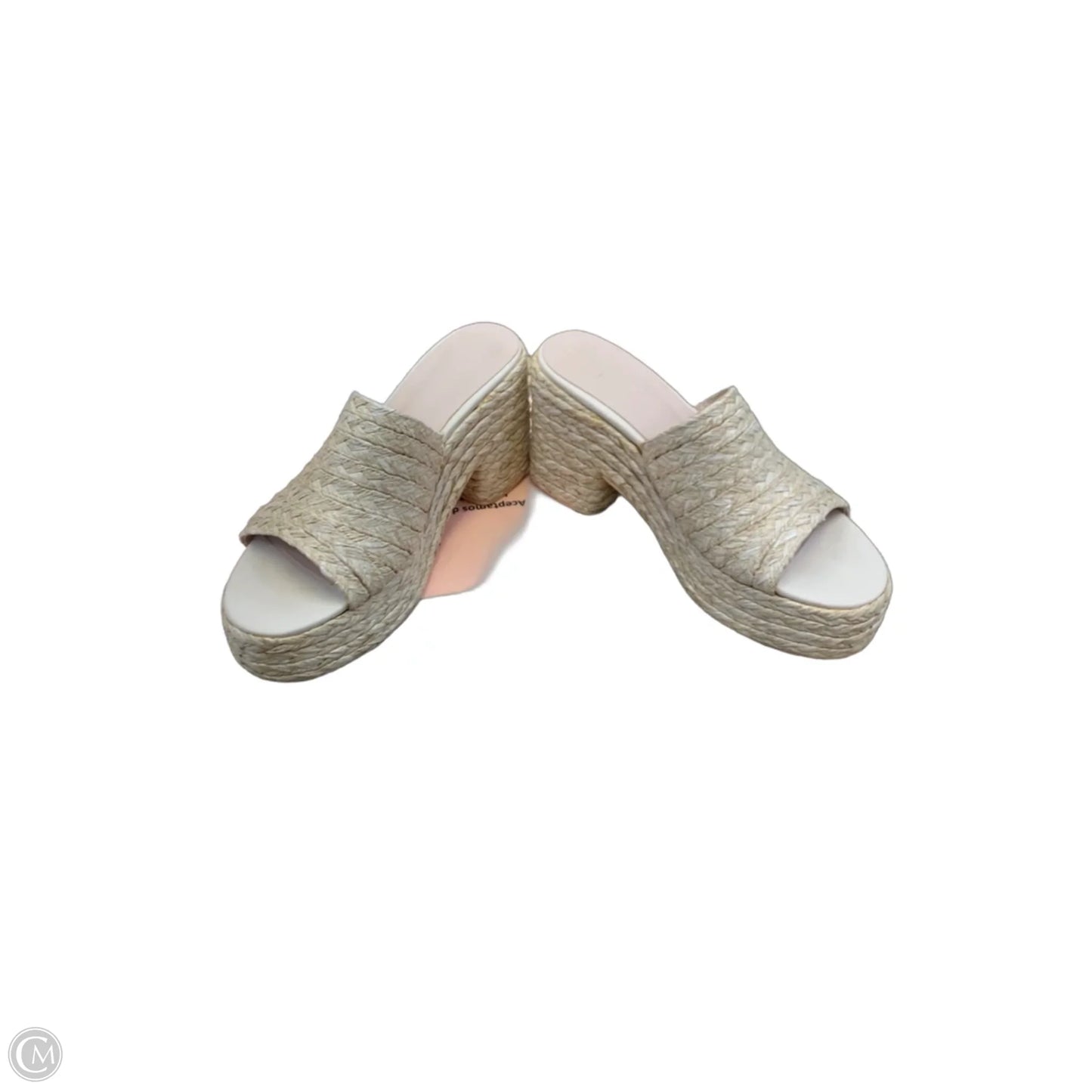 Sandals Heels Kitten By Cmf In Beige, Size: 9