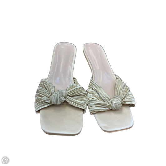 Sandals Heels Platform By Cmf In Beige, Size: 9.5