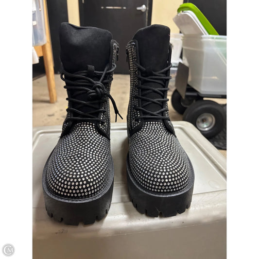 Boots Combat By Rouge In Black & Silver, Size: 11