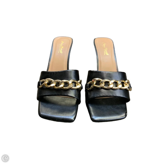 Sandals Heels Kitten By Anne Michelle In Black, Size: 10