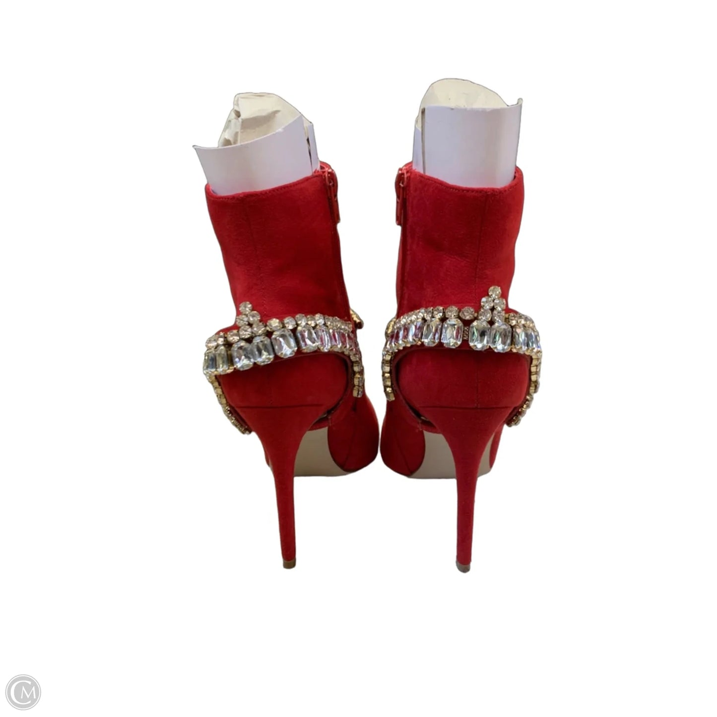 Boots Ankle Heels By Shoedazzle In Red, Size: 9