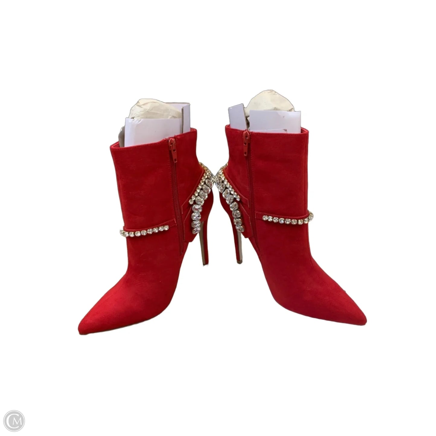 Boots Ankle Heels By Shoedazzle In Red, Size: 9