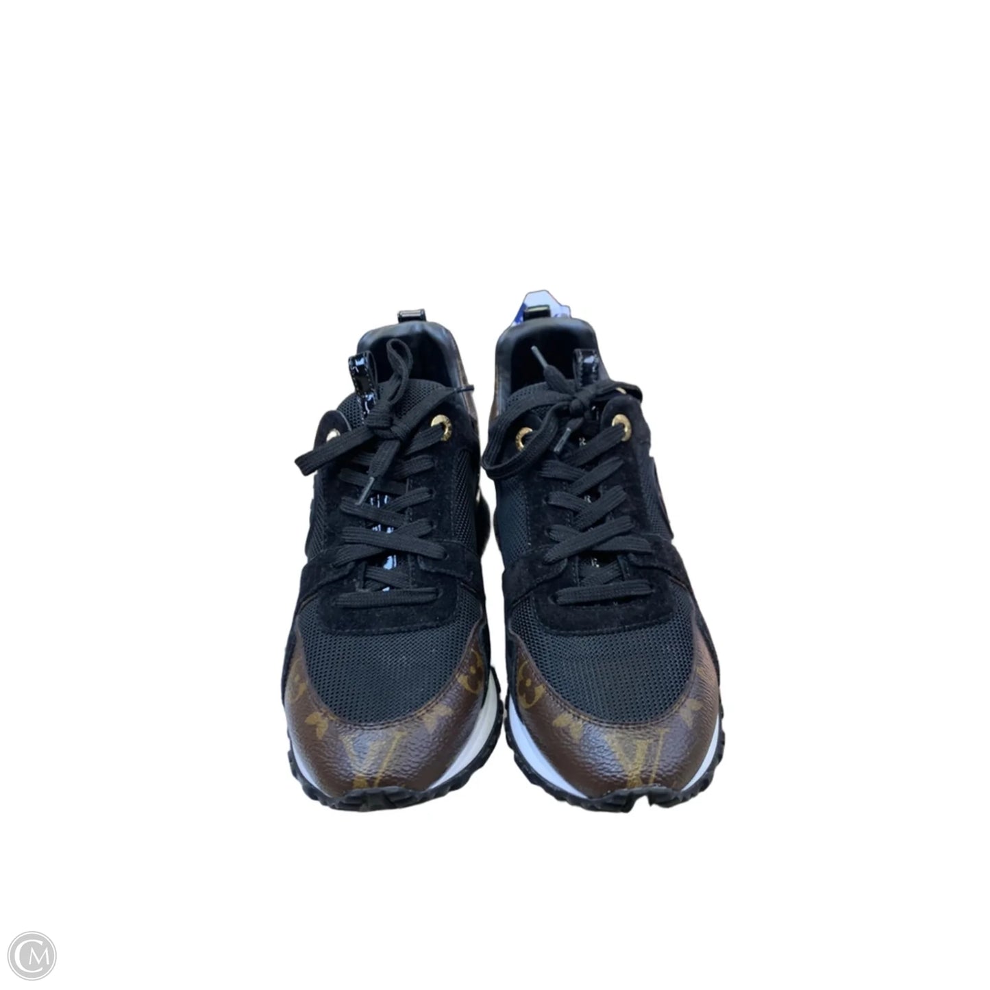Shoes Luxury Designer By Louis Vuitton In Black & Brown, Size: 7.5