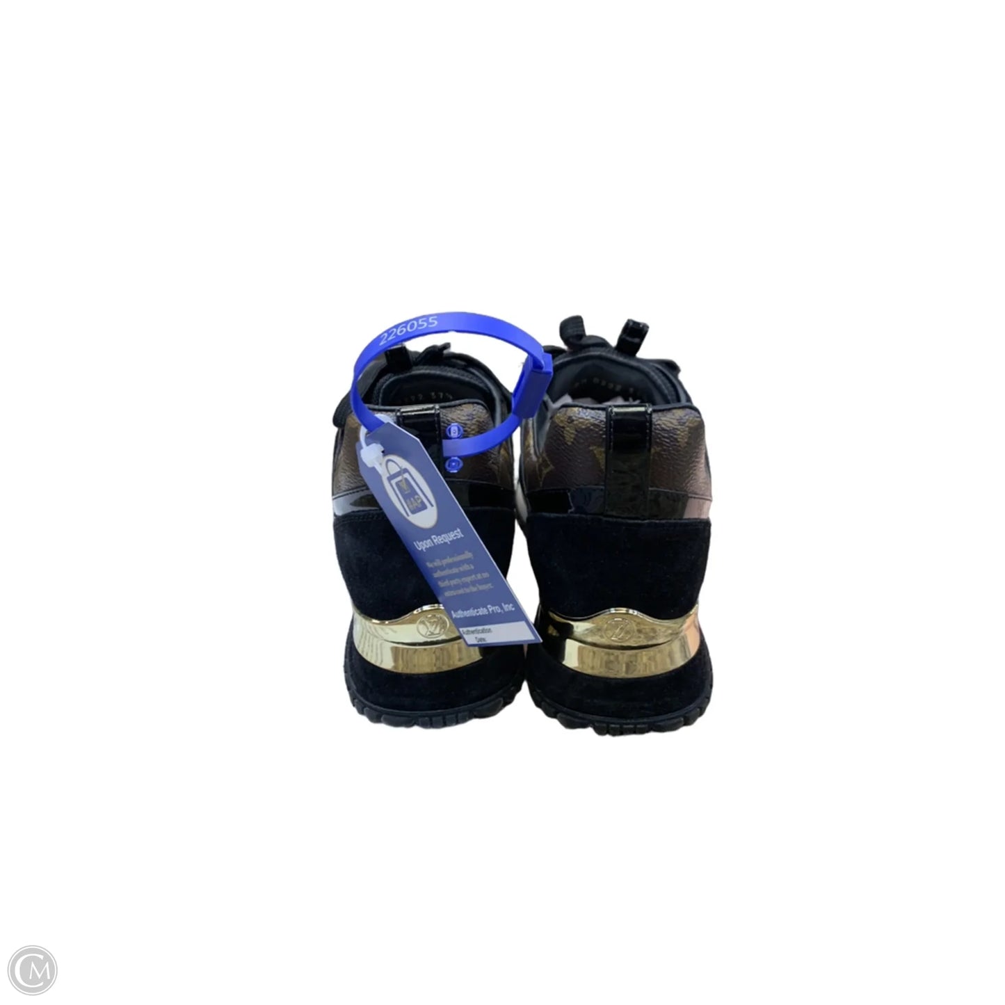 Shoes Luxury Designer By Louis Vuitton In Black & Brown, Size: 7.5