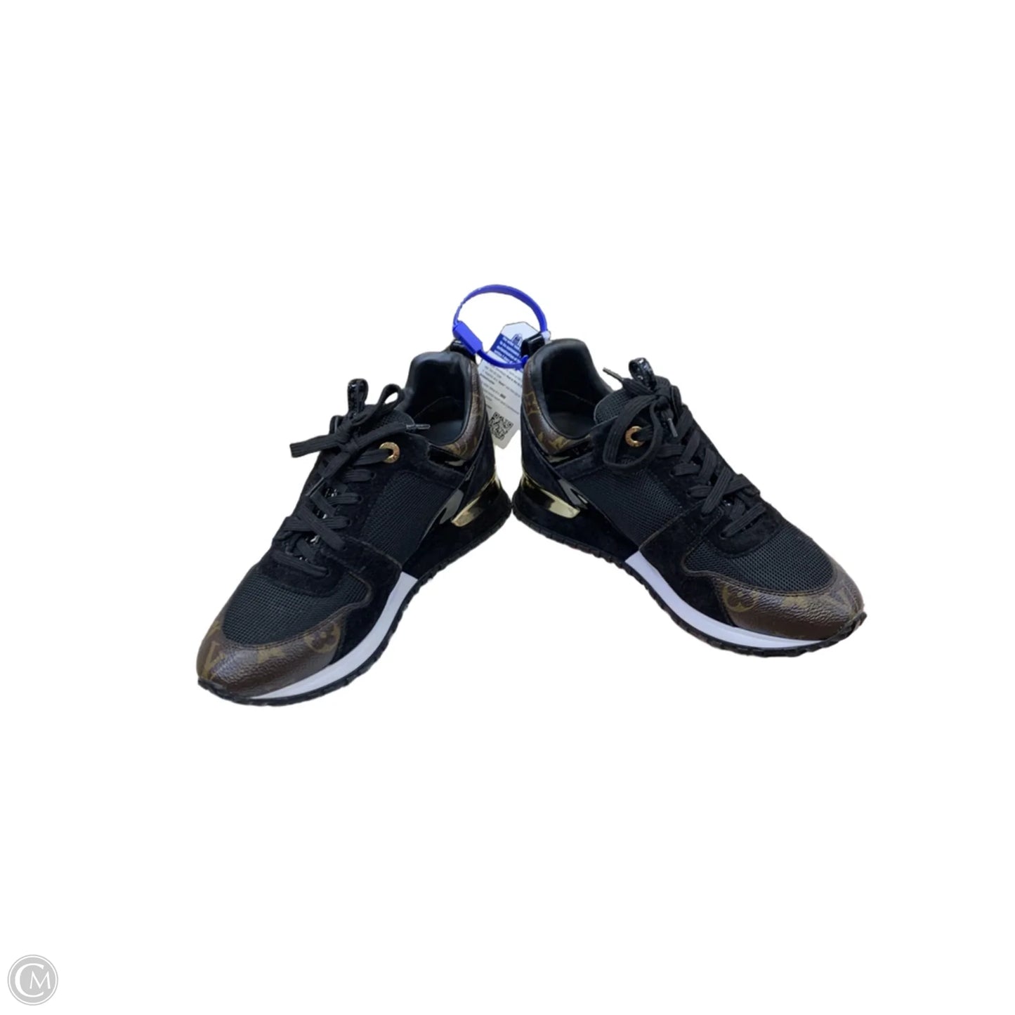 Shoes Luxury Designer By Louis Vuitton In Black & Brown, Size: 7.5