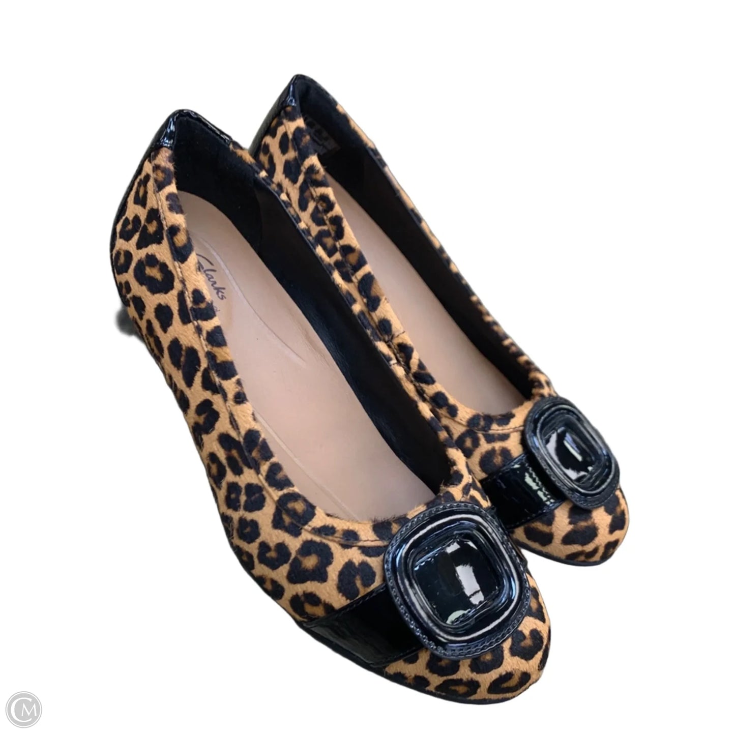 Shoes Flats By Clarks In Animal Print, Size: 7.5