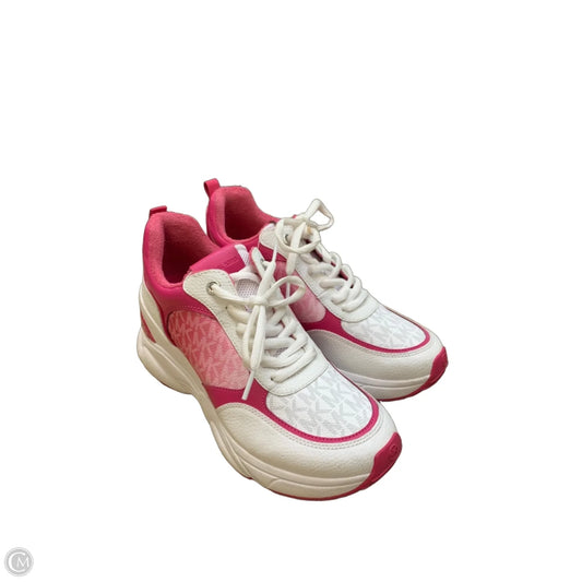 Shoes Sneakers By Michael By Michael Kors In Pink & White, Size: 10