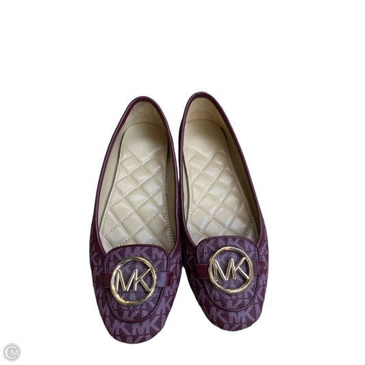 Shoes Flats By Michael By Michael Kors In Maroon, Size: 7
