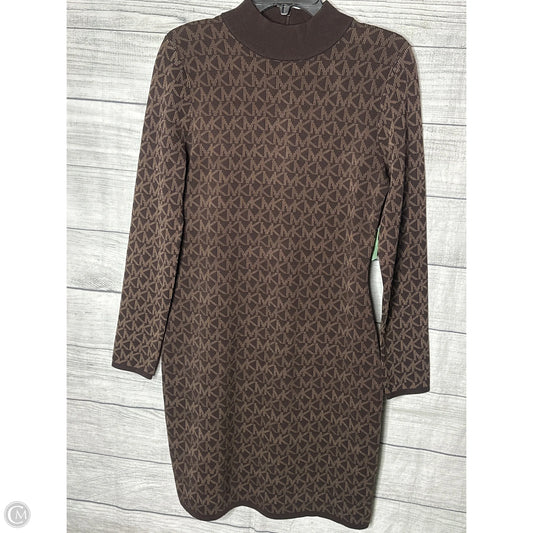 Dress Casual Midi By Michael By Michael Kors In Brown, Size: M