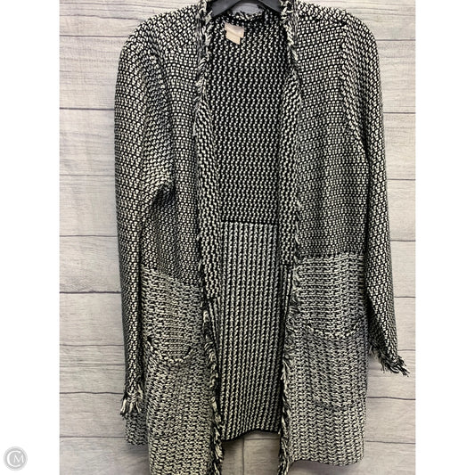 Cardigan By Chicos In Black & White, Size: L
