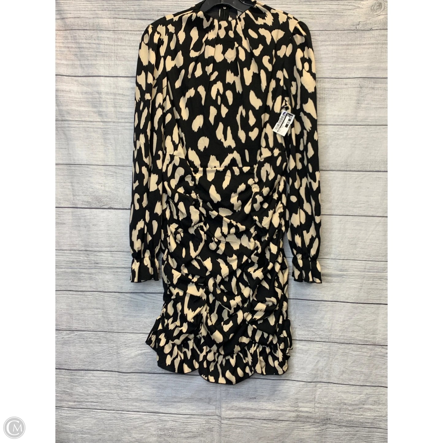 Dress Casual Midi By Shein In Black & Cream, Size: L