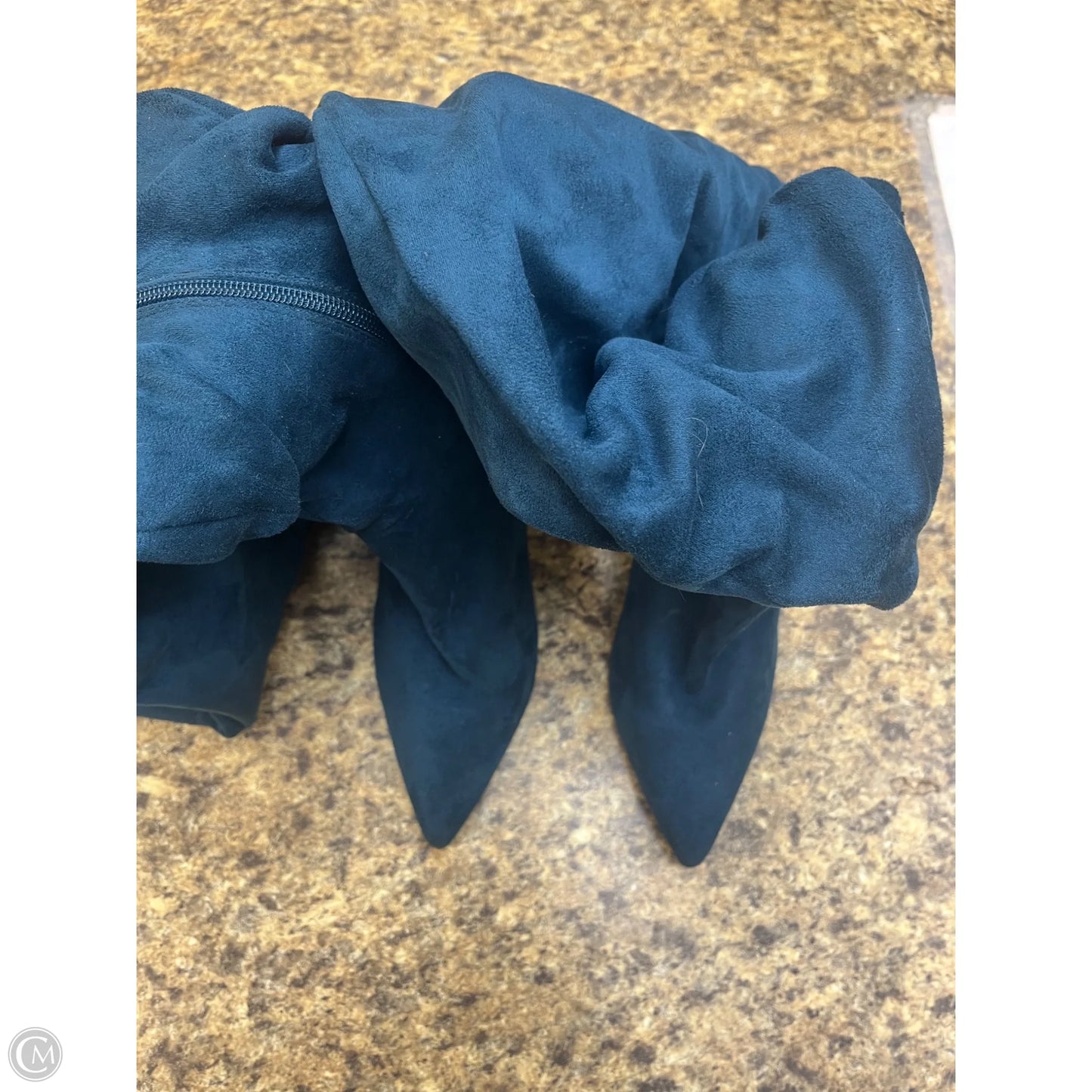 Boots Over-the-knee Heels By Shoedazzle In Blue, Size: 8.5