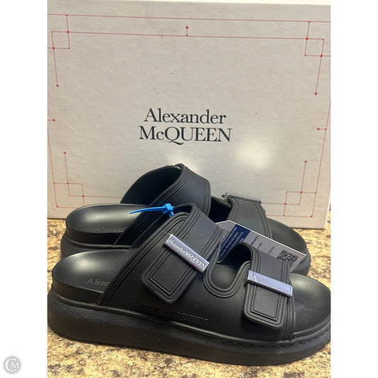 Sandals Luxury Designer By Alexander Mcqueen In Black, Size: 6.5