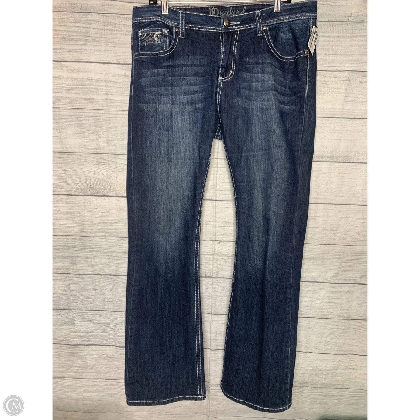 Jeans Boot Cut By Cmf In Blue Denim, Size: 14