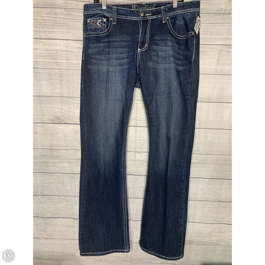 Jeans Boot Cut By Cmf In Blue Denim, Size: 14