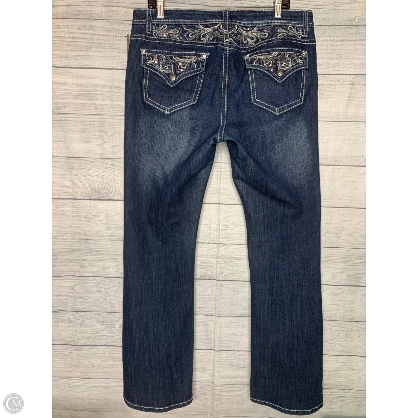 Jeans Boot Cut By Cmf In Blue Denim, Size: 14