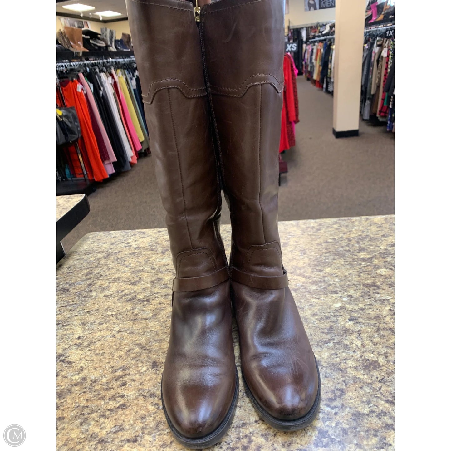 Boots Knee Flats By Franco Sarto In Brown, Size: 9.5