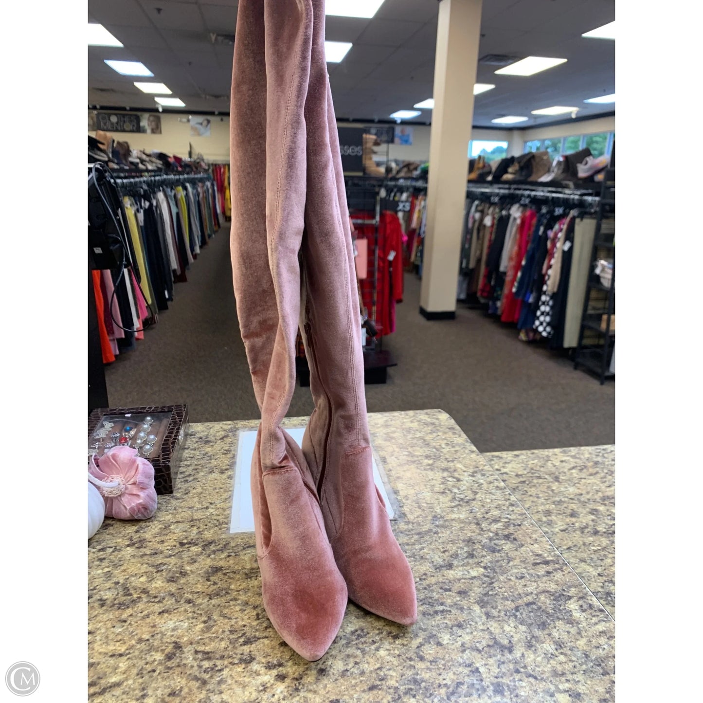 Boots Over-the-knee Heels By Steve Madden In Pink, Size: 7