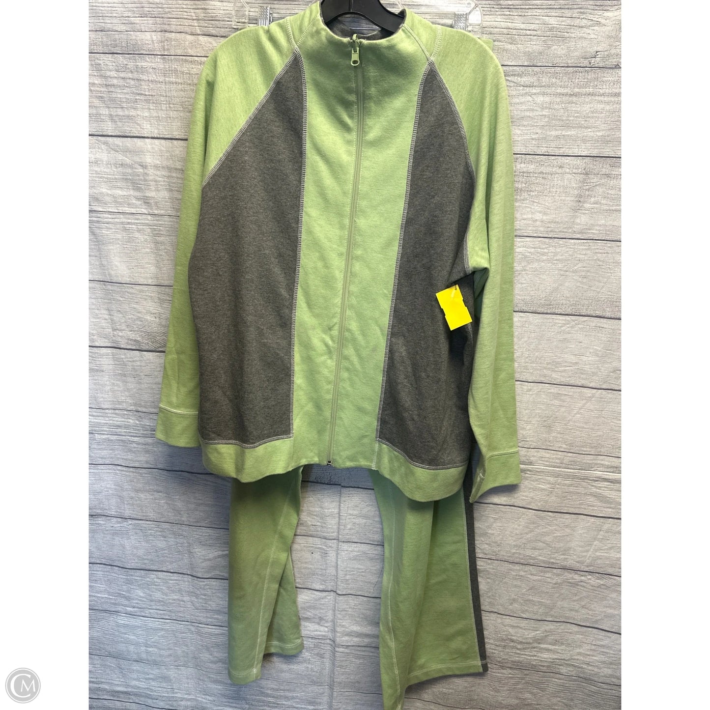 Pants Set 2pc By Cmf In Green & Grey, Size: Xl