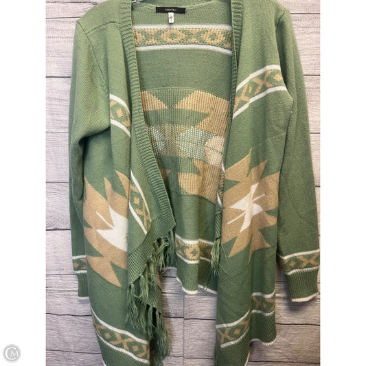 Cardigan By Forever 21 In Brown & Green, Size: S