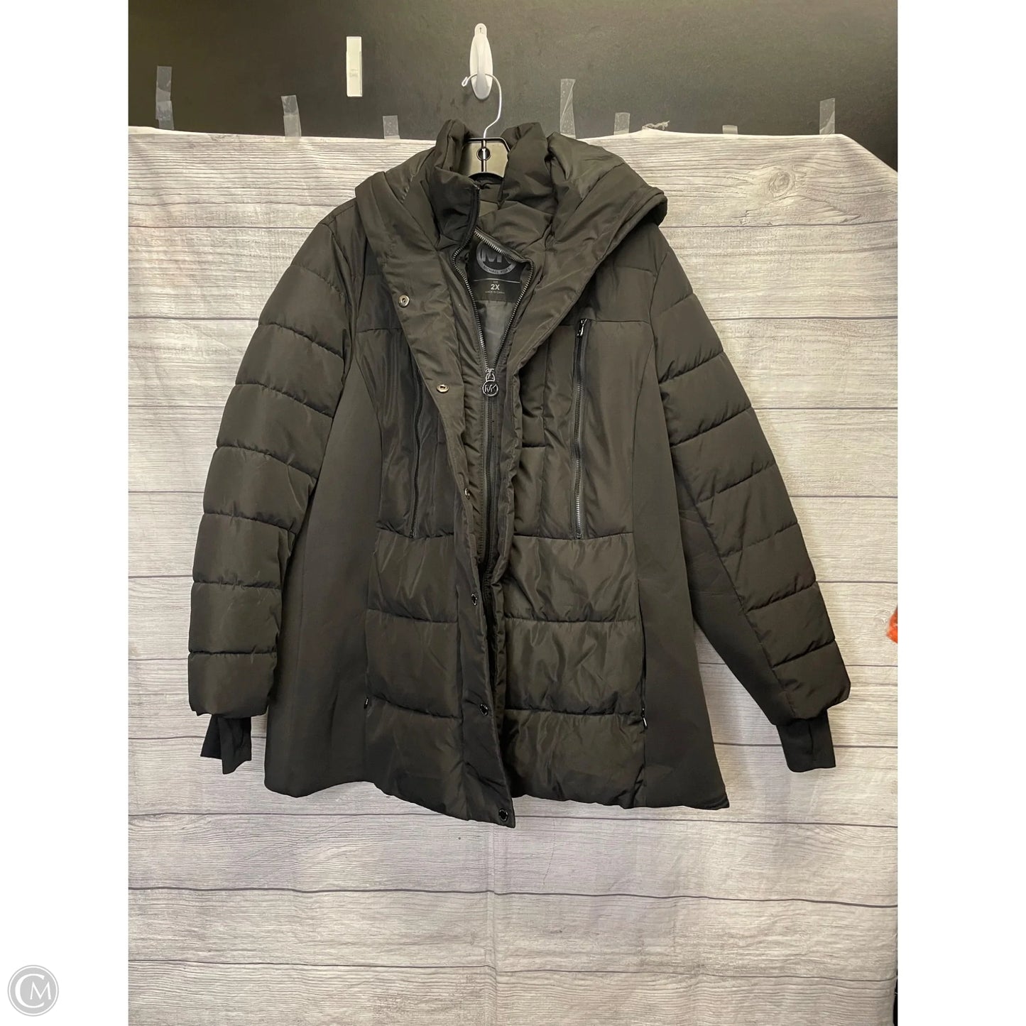 Coat Faux Fur & Sherpa By Michael By Michael Kors In Black, Size: 2x