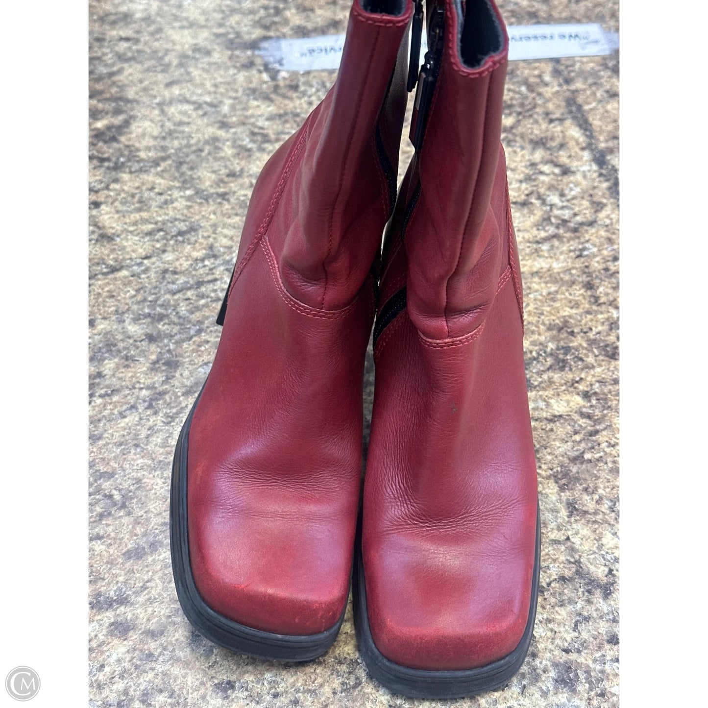 Boots Ankle Heels By Tommy Hilfiger In Red, Size: 6.5