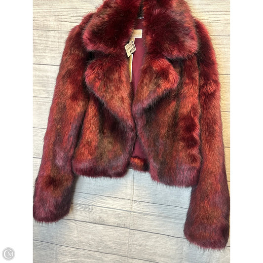 Coat Faux Fur & Sherpa By Michael By Michael Kors In Red, Size: M