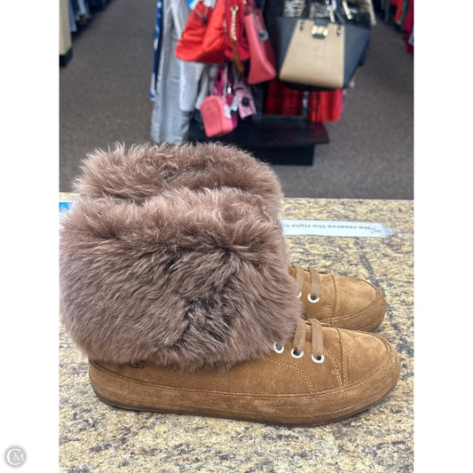 Boots Designer By Ugg In Brown, Size: 11