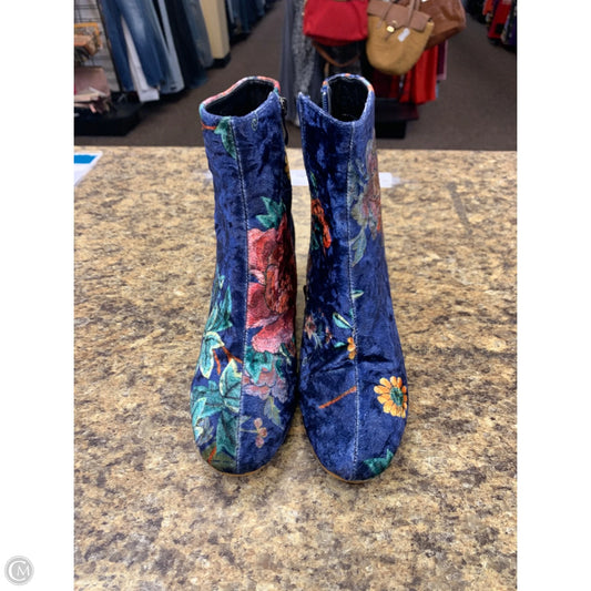 Boots Ankle Heels By Cmf In Floral Print, Size: 6.5