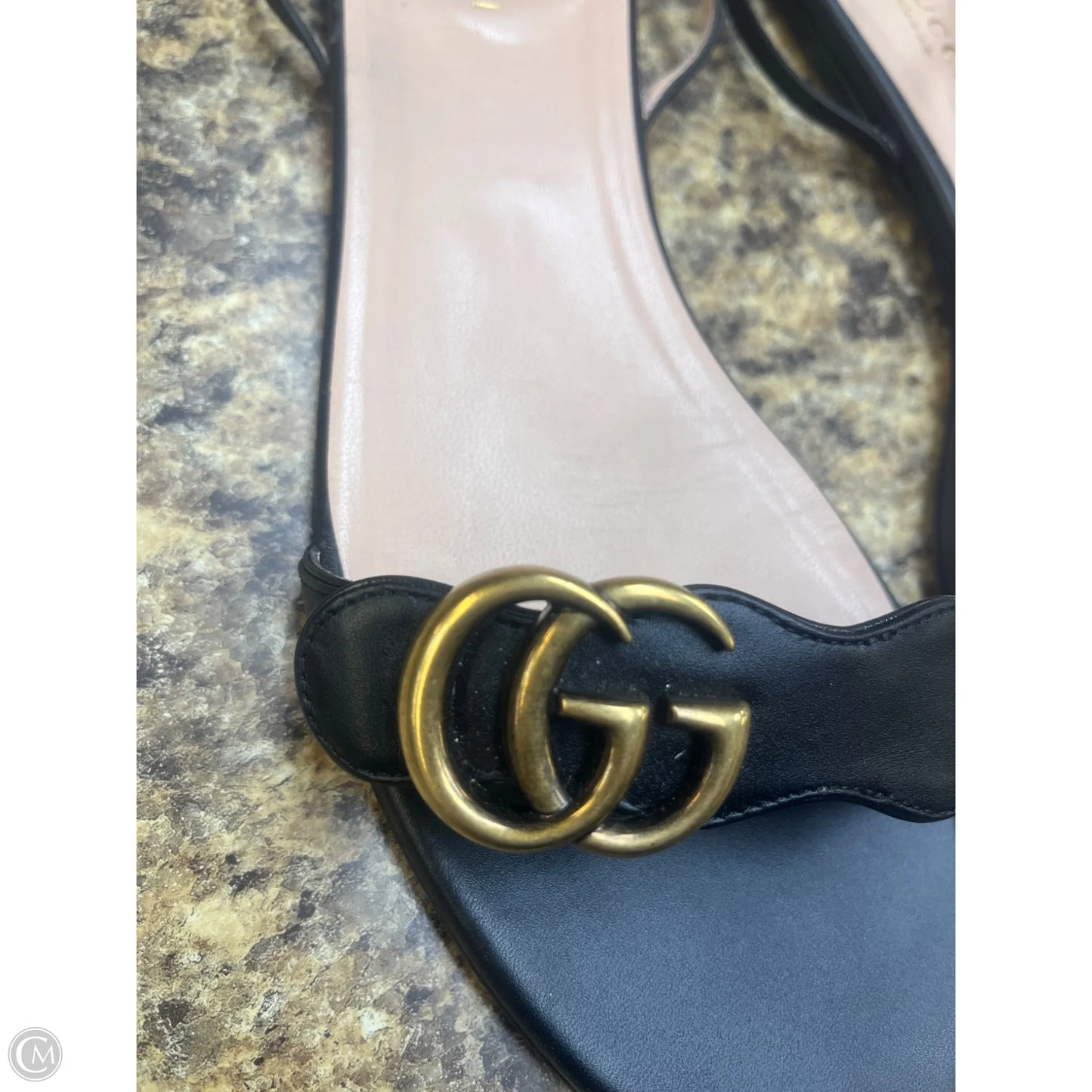 Shoes Luxury Designer By Gucci In Black, Size: 9