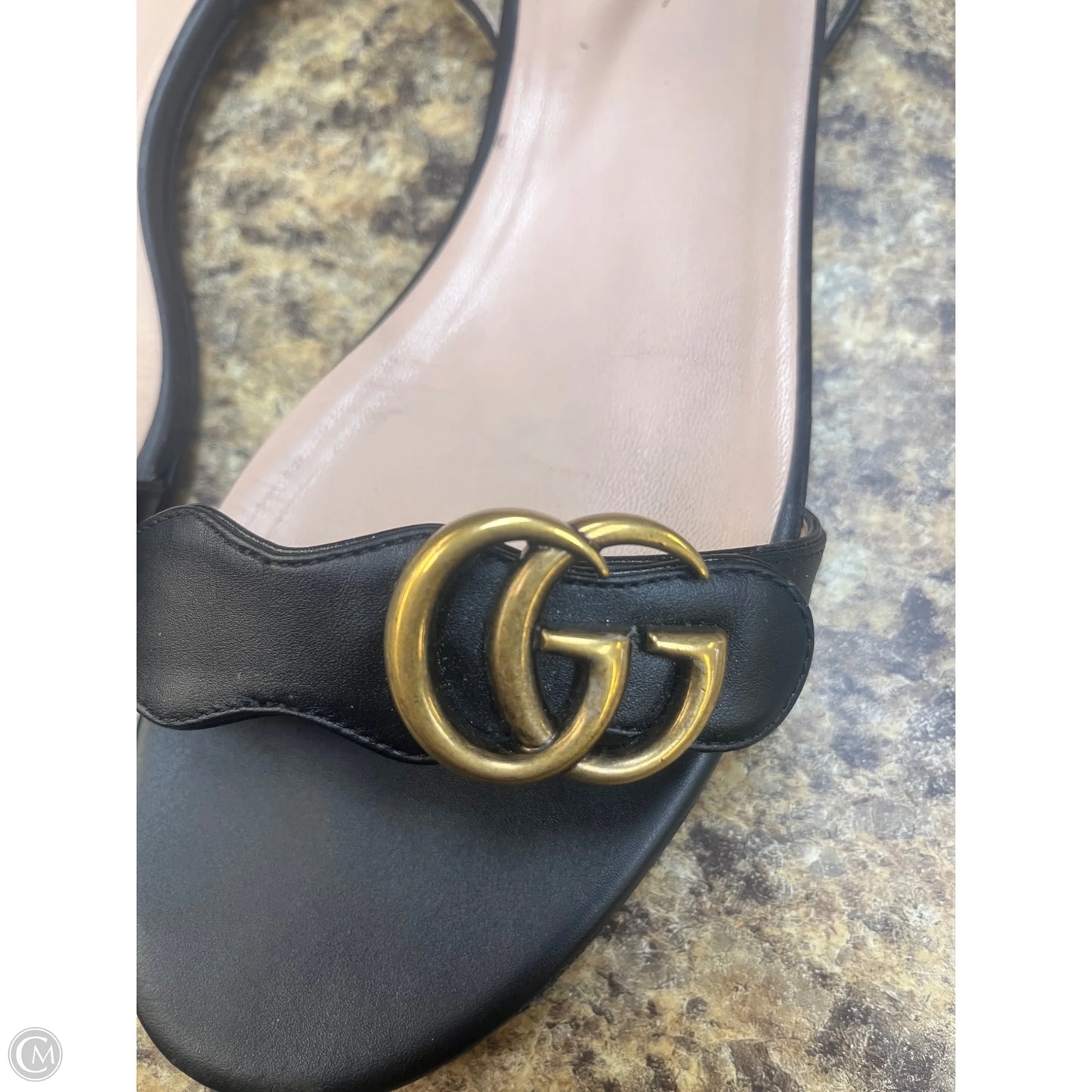 Shoes Luxury Designer By Gucci In Black, Size: 9