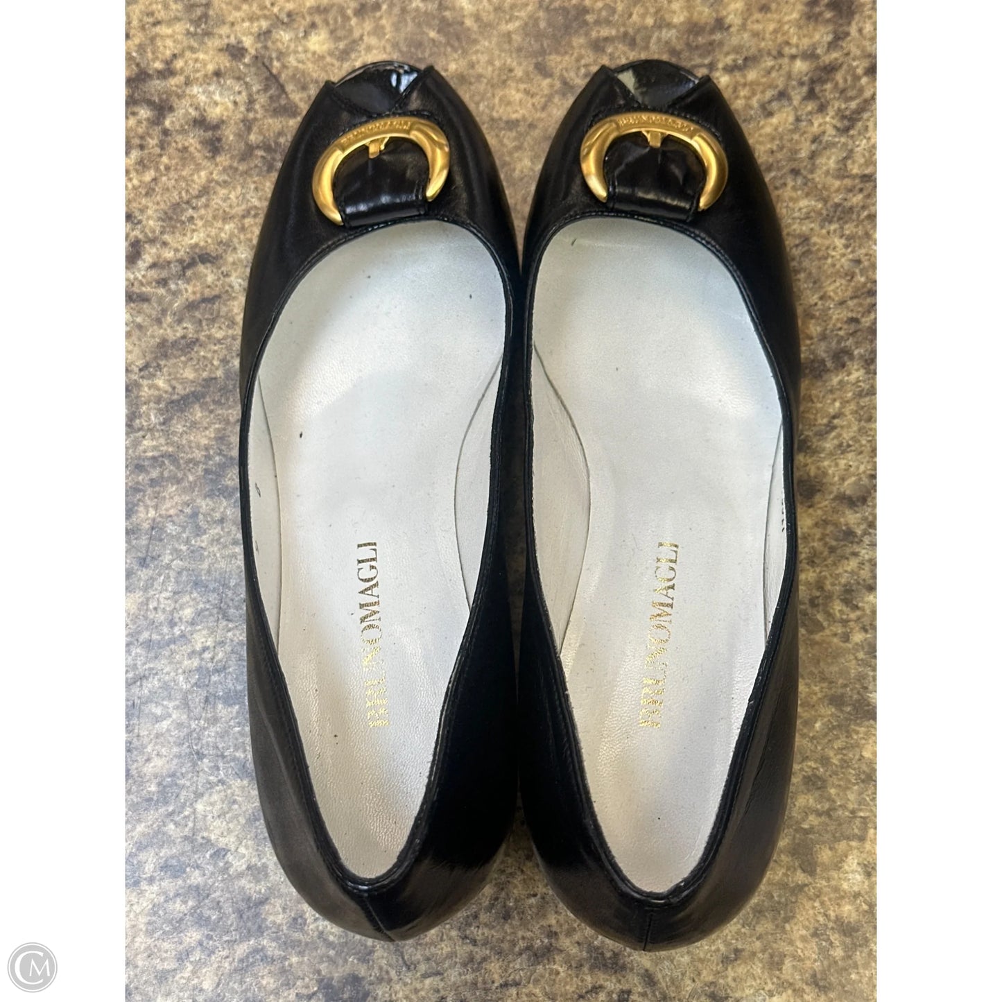 Sandals Heels Kitten By Bruno Magli Shoes In Black, Size: 9