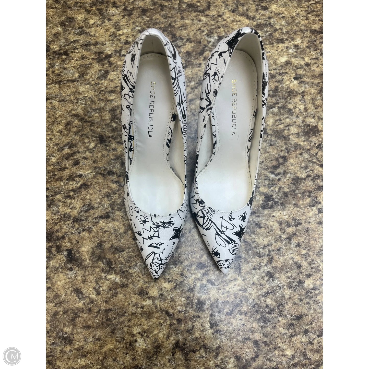 Shoes Heels Stiletto By Cmf In Black & White, Size: 7