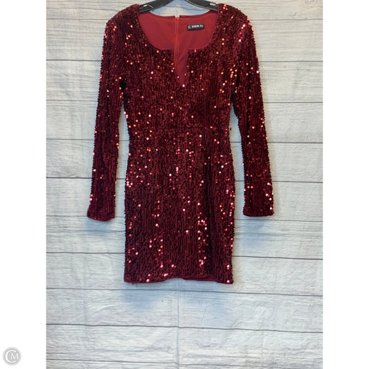 Dress Party Midi By Shein In Red, Size: Xs