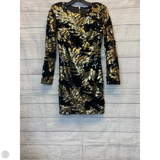 Dress Party Midi By Shein In Black & Gold, Size: Xs