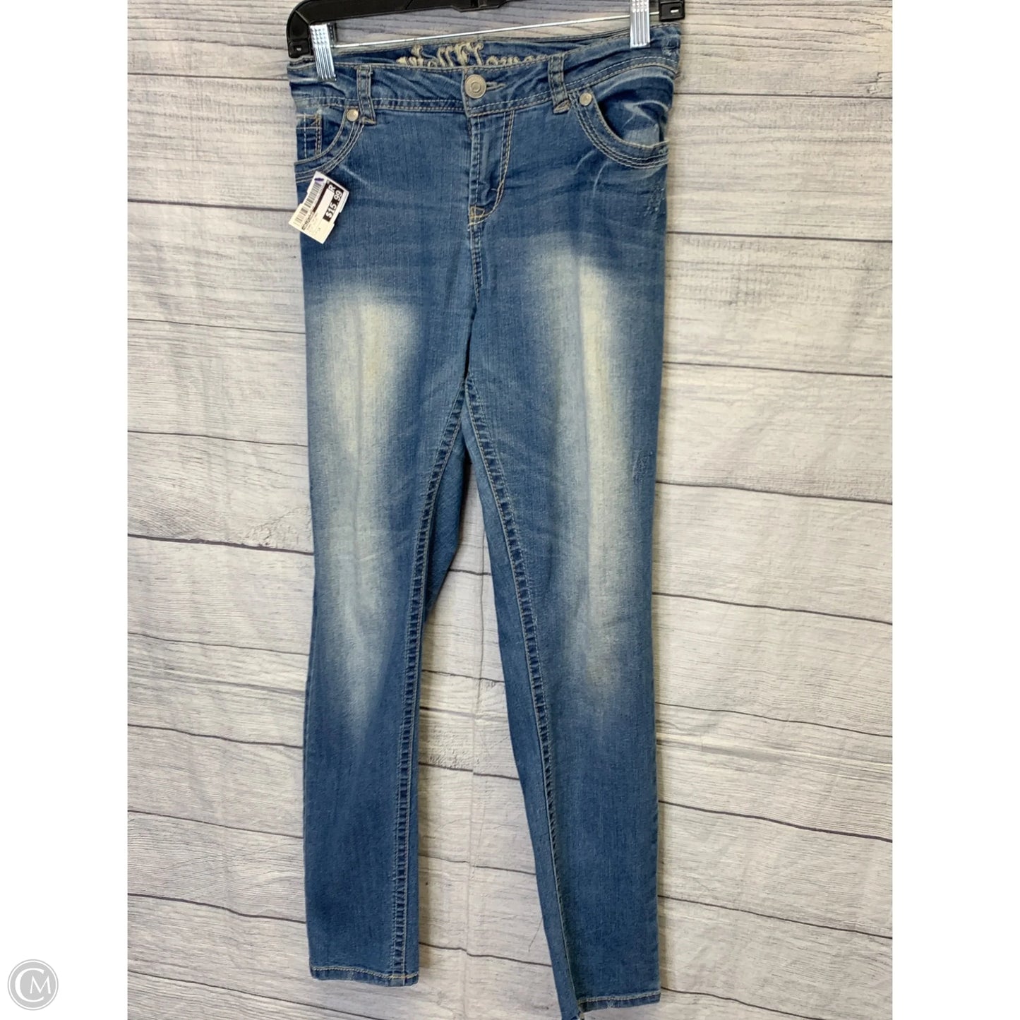Jeans Skinny By Wallflower In Blue Denim, Size: 14