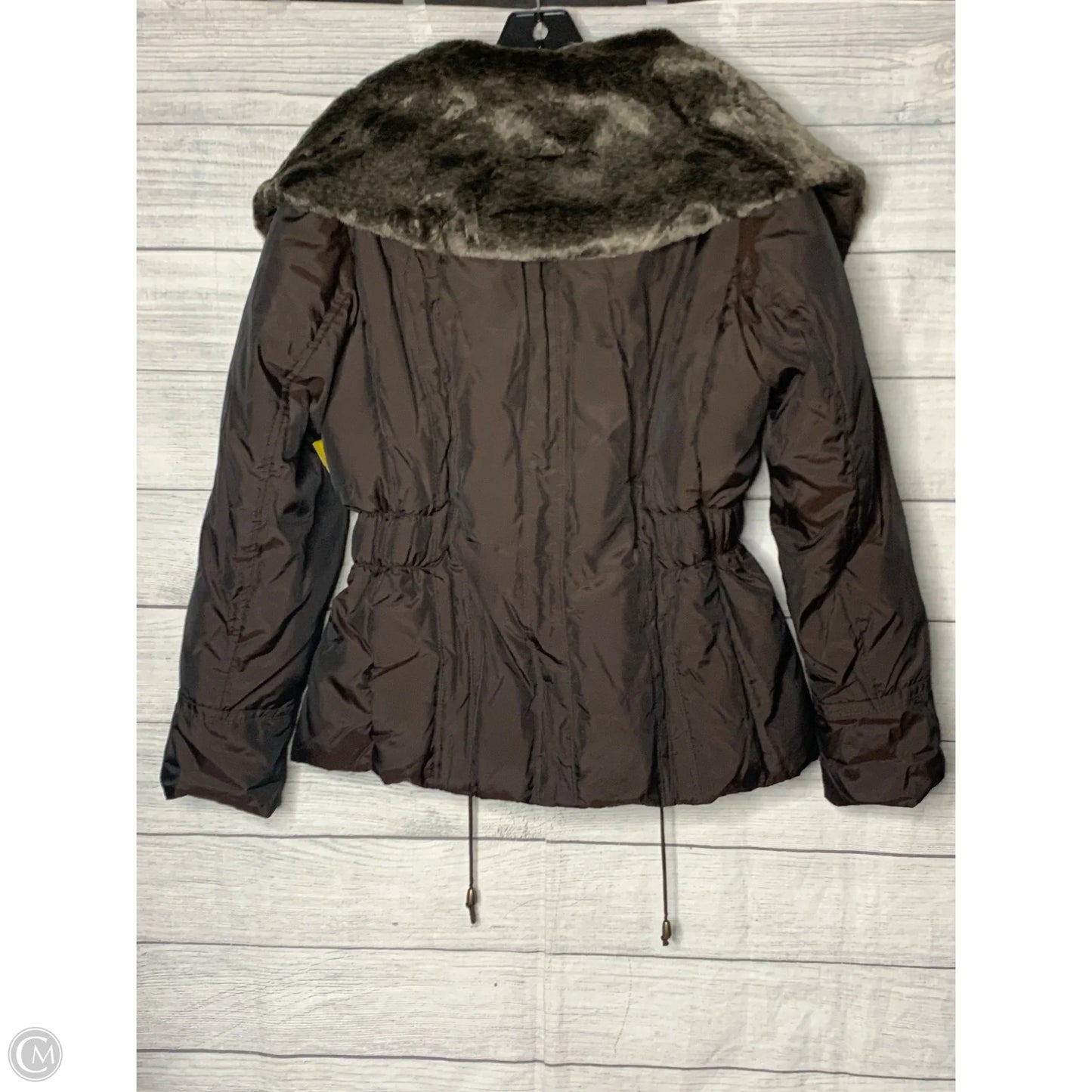 Coat Faux Fur & Sherpa By Style And Company In Brown, Size: L