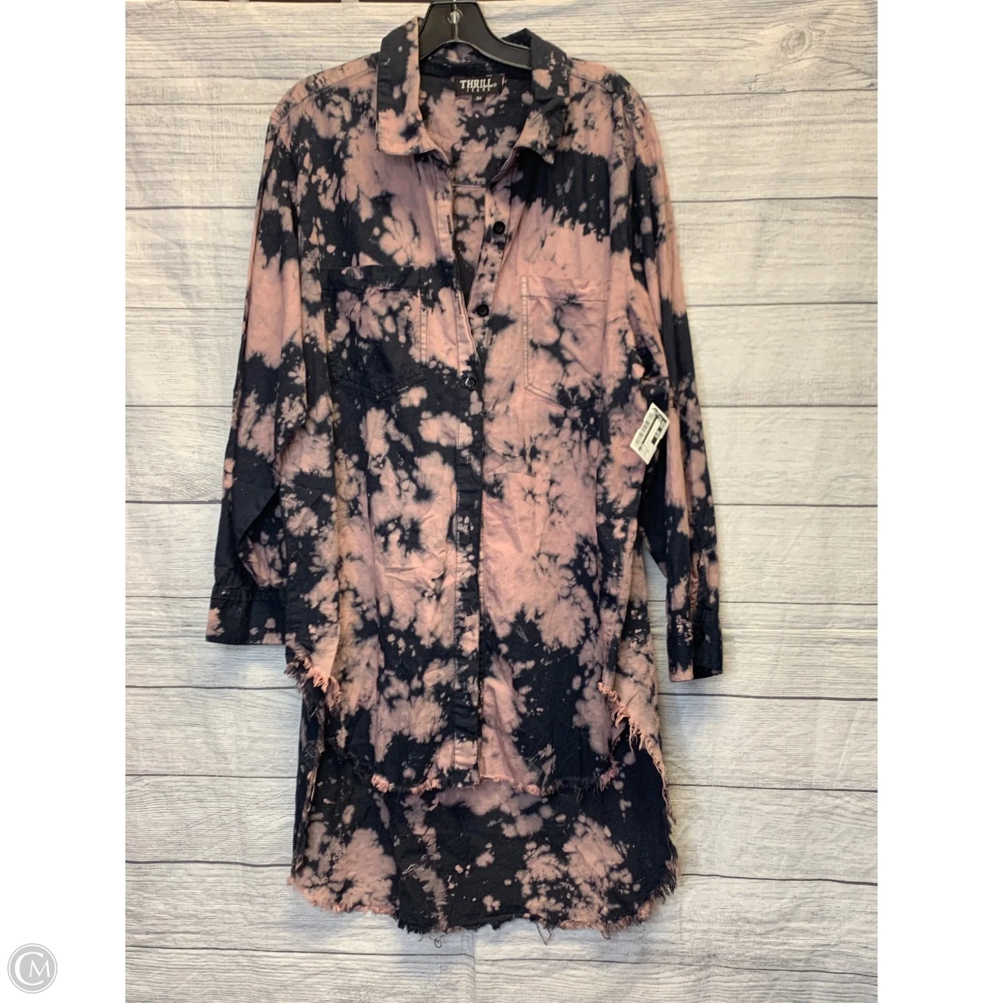 Top Long Sleeve By Cmf In Tie Dye Print, Size: 3x