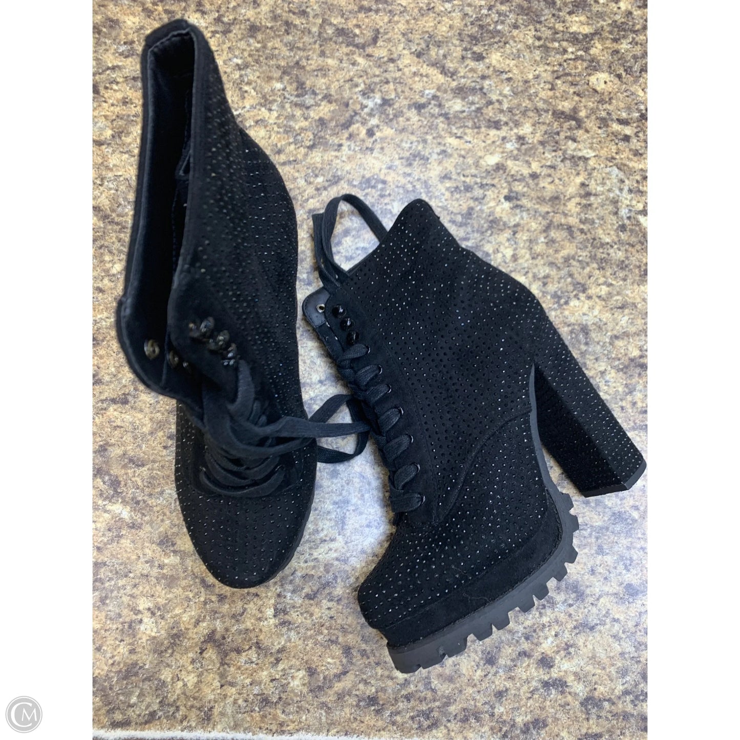 Boots Ankle Heels By Liliana In Black, Size: 8