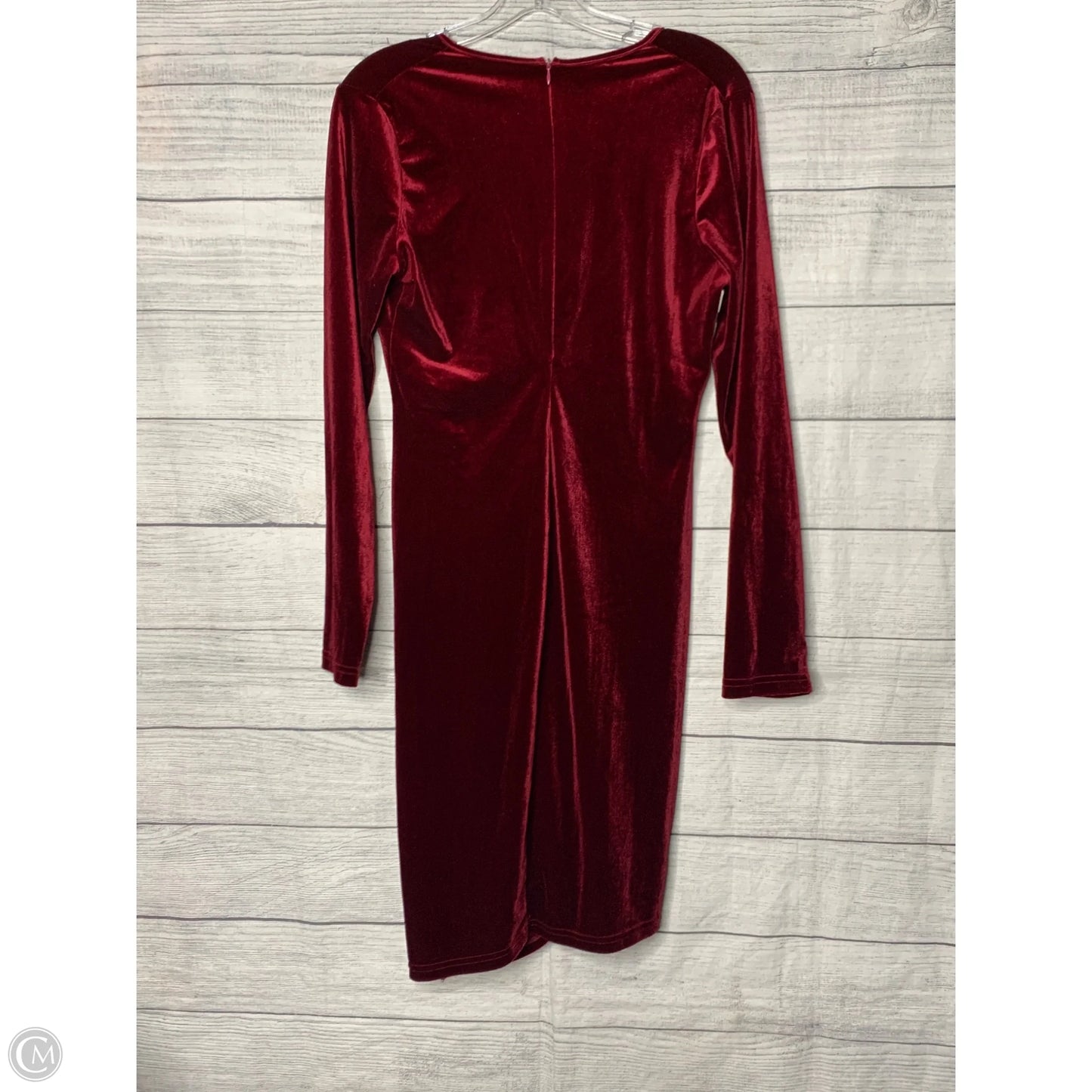 Dress Casual Midi By Cmf In Maroon, Size: L