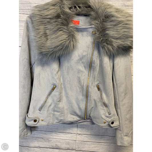 Jacket Moto By Cristina In Grey, Size: S