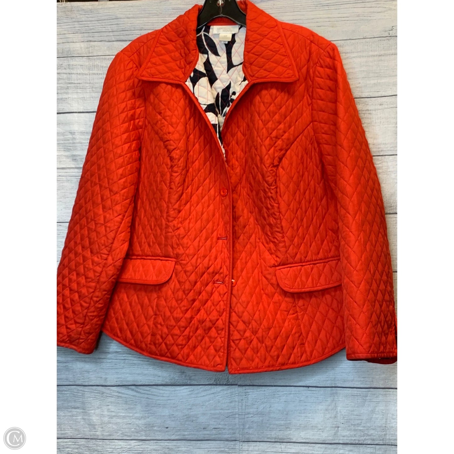 Jacket Puffer & Quilted By Cmf In Red, Size: 16