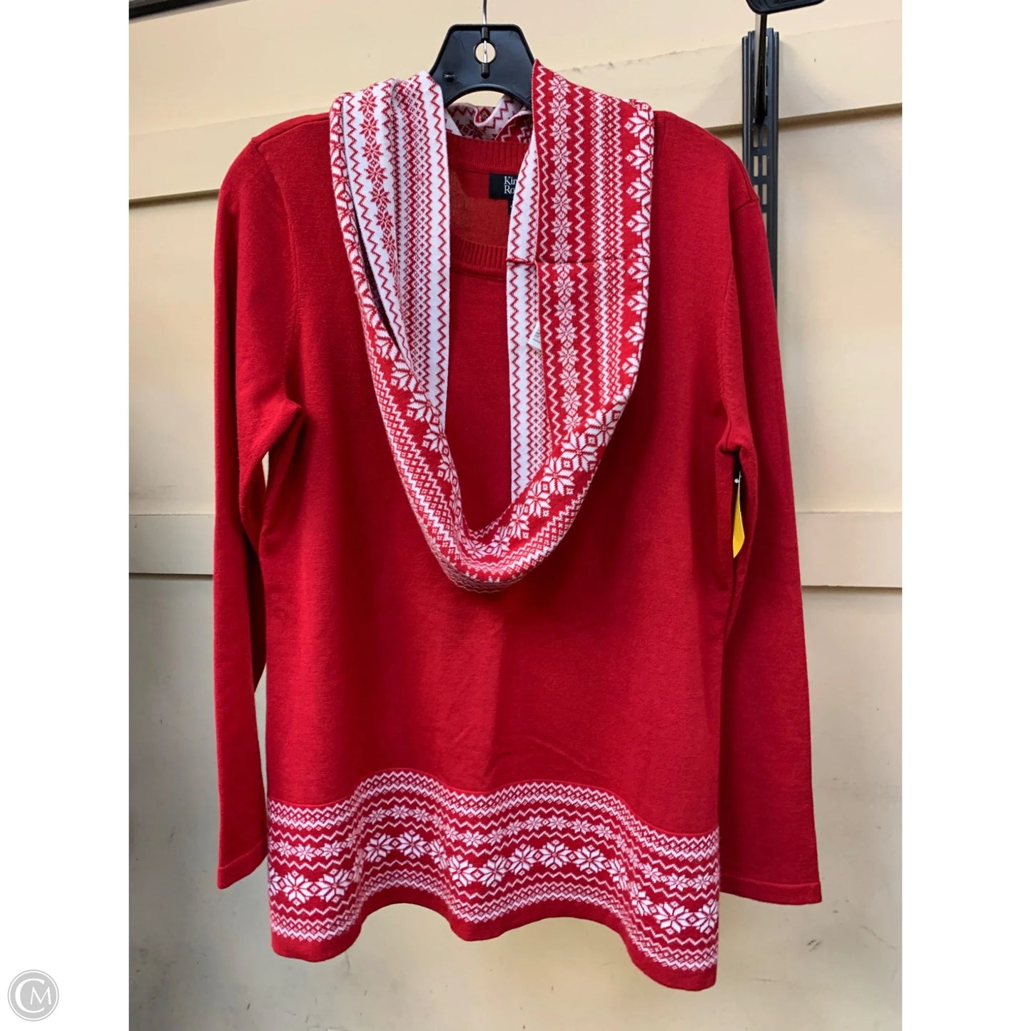 Sweater By Kim Rogers In Red & White, Size: Lp