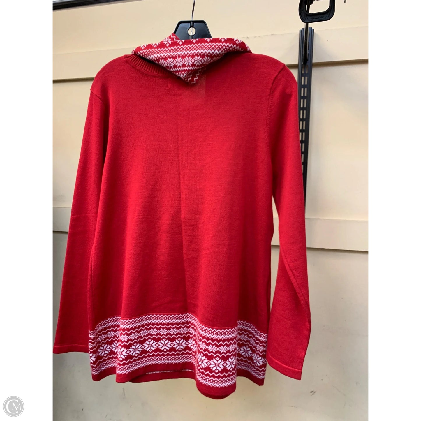 Sweater By Kim Rogers In Red & White, Size: Lp