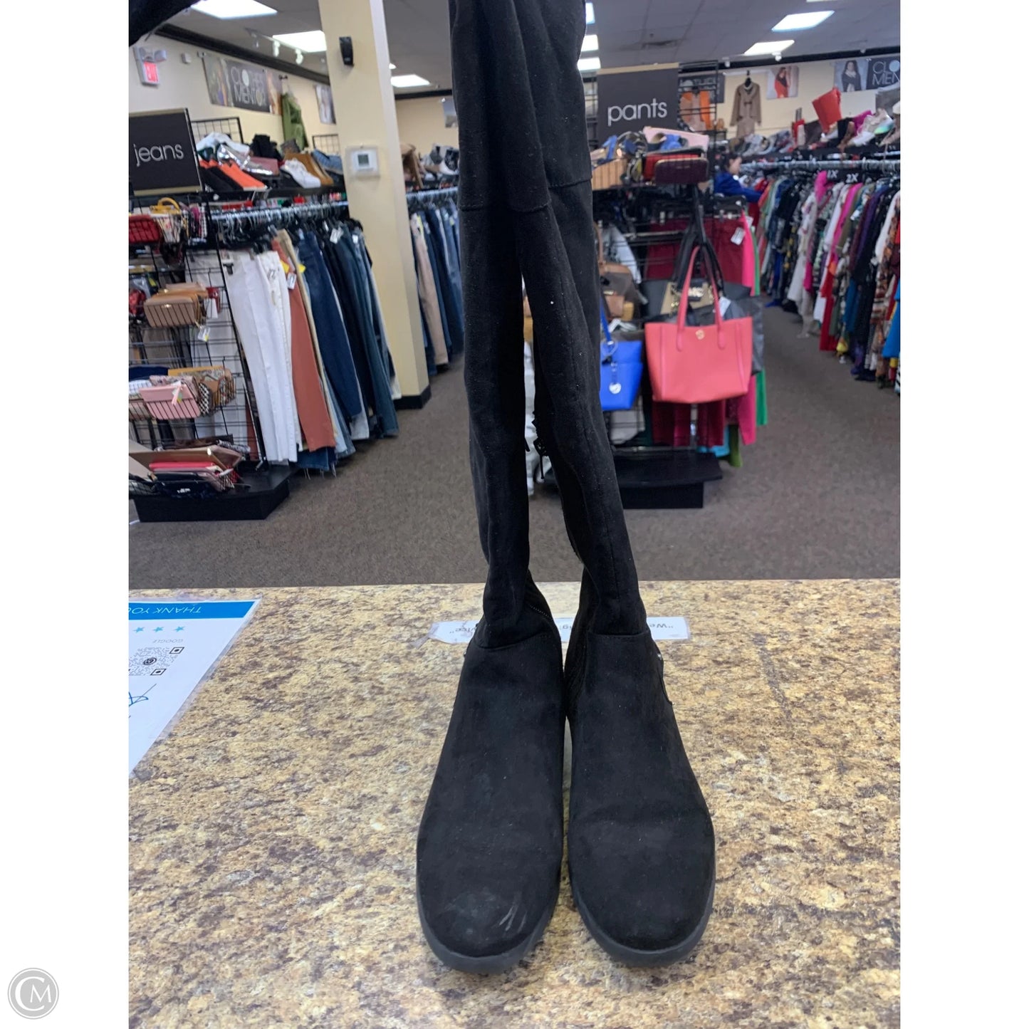 Boots Knee Flats By Style And Company In Black, Size: 9.5