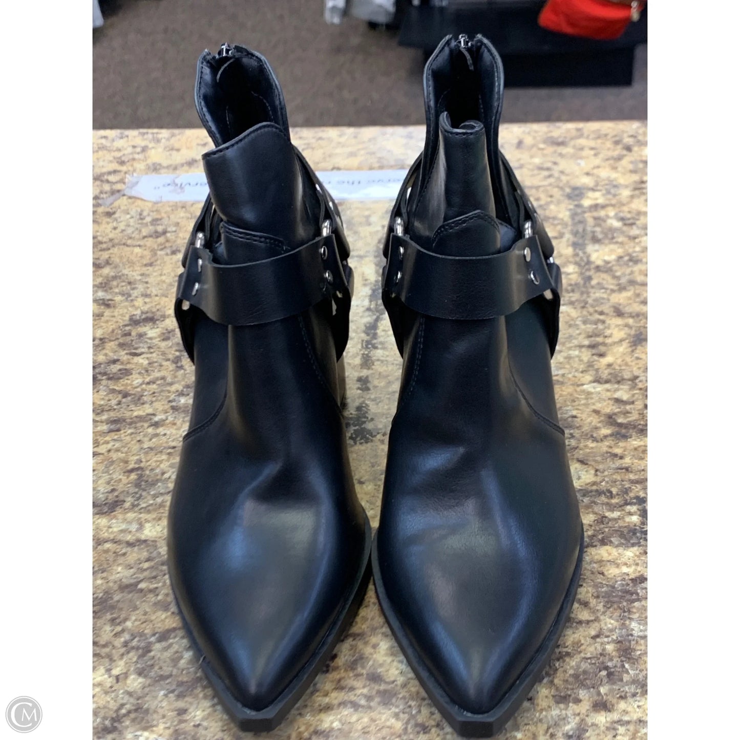 Boots Ankle Heels By Forever 21 In Black, Size: 8