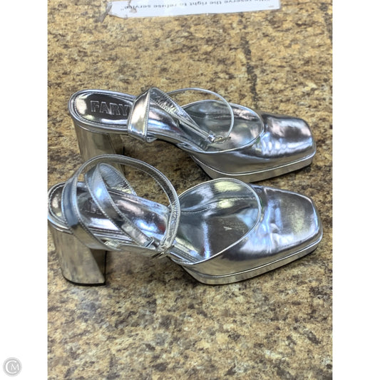 Shoes Heels Block By Cmf In Silver, Size: 11